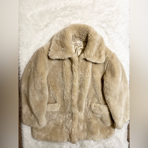 Free People Pretty Perfect Faux Fur Peacoat - Picture 10 of 17